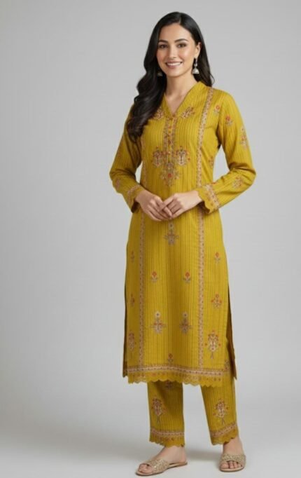 Cotton 2-Piece Stitched Suit
