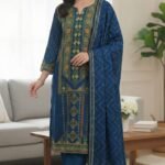 3 Piece Unstitched Printed Khaddar Suit