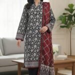 3 Piece Unstitched Printed Khaddar Suit