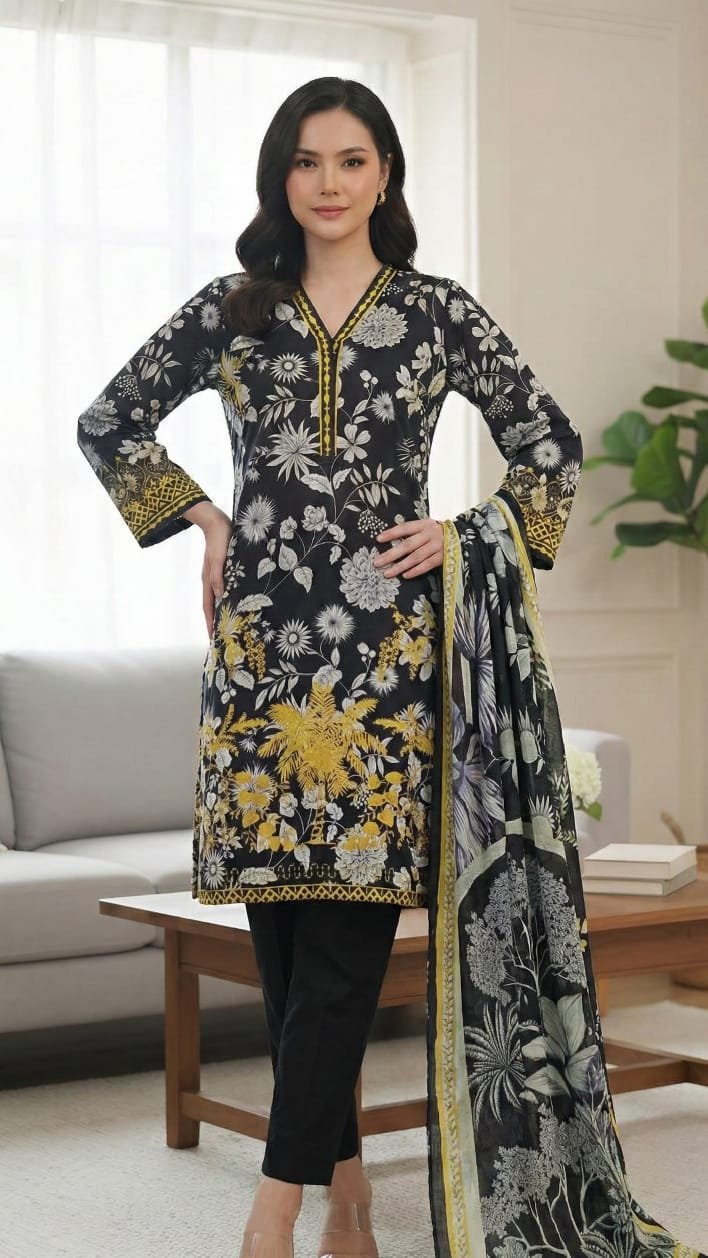 WhatsApp Image 2025-12-24 at 10.05.20 AM Printed Khaddar 3 Piece Unstitched Suit - Image 1