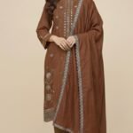 Dhanak Wool Embroidery  3-piece Stitched Suit