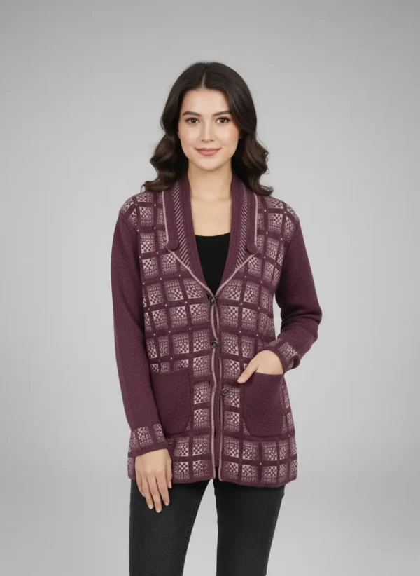 Ladies Jersey with Premium Knitted Button