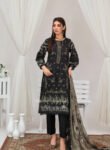 Luxury Lawn Black 3 Piece Suit