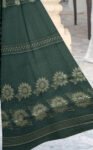 Premium Embroidered Lawn Bottle Green 3 Piece Suit with Fancy Shawl