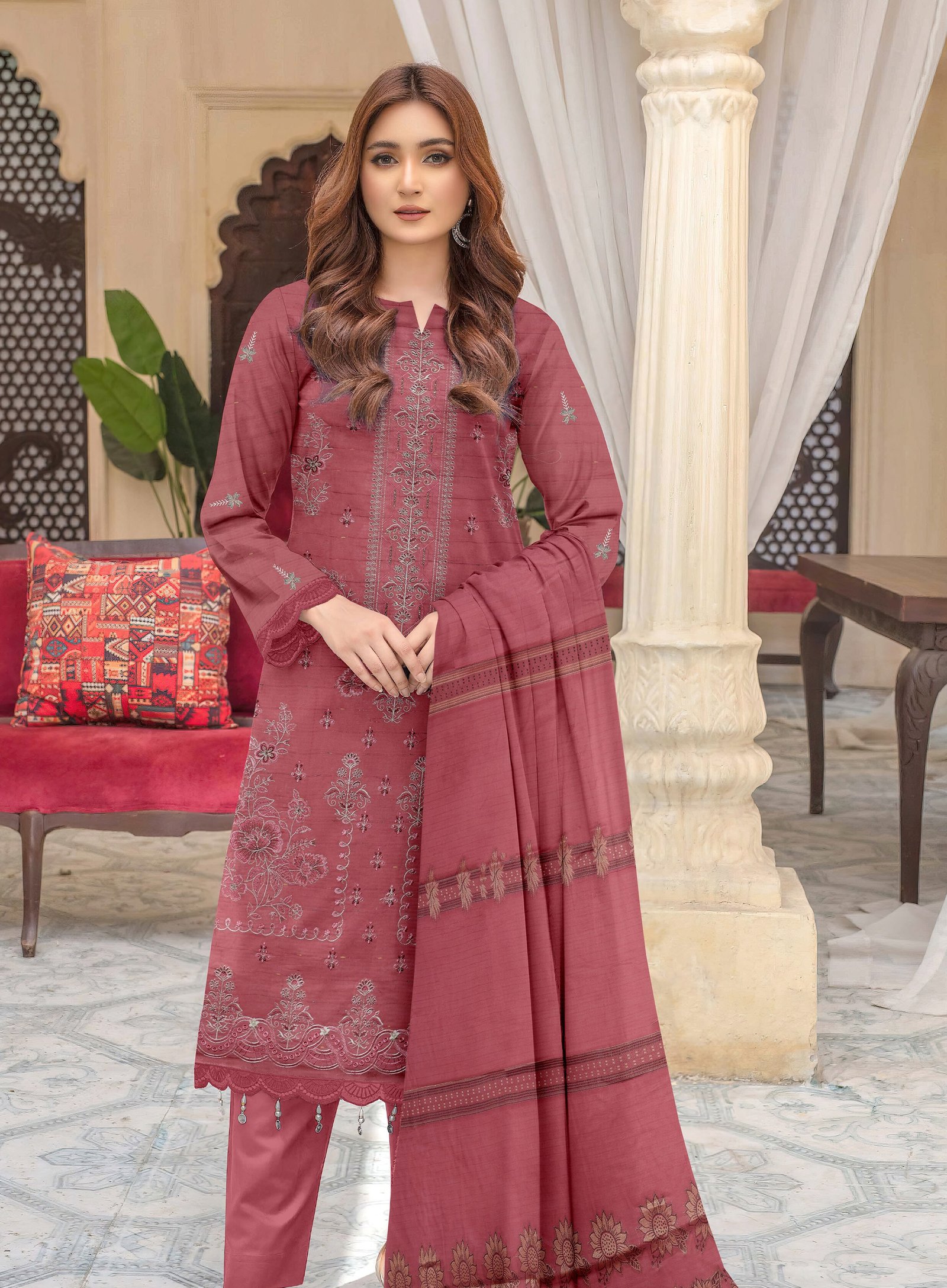 premium-embroidered-lawn-dusty-rose-3-piece-suit-with-fancy-shawl