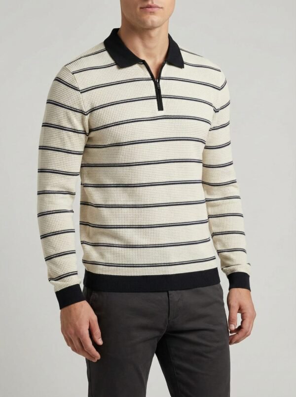 Men’s Full Sleeves Striped Knit Shirt
