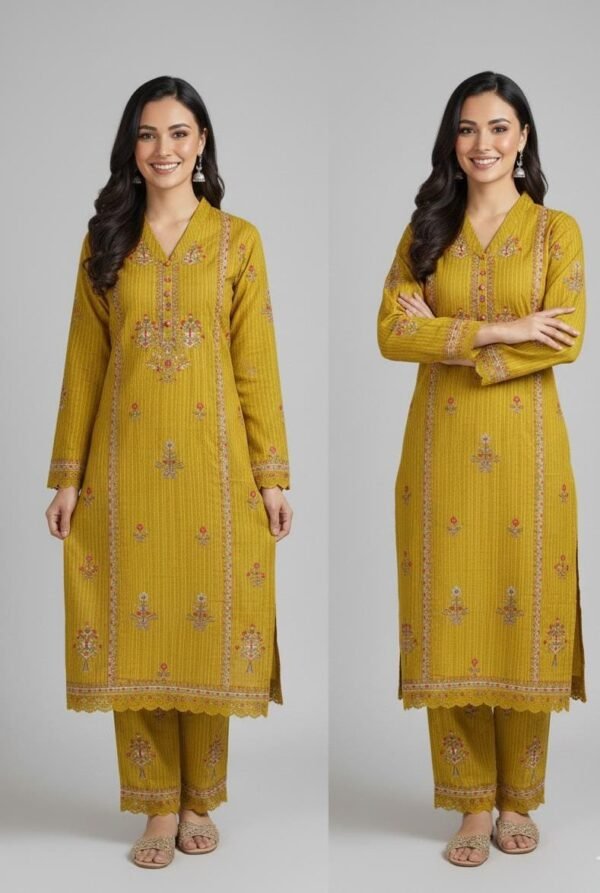 Cotton 2-Piece Stitched Suit