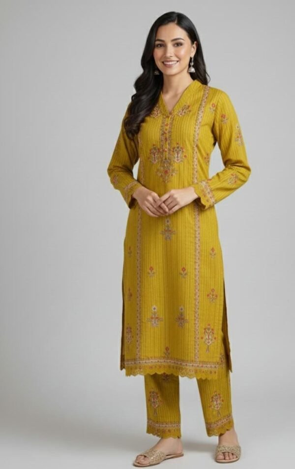 Cotton 2-Piece Stitched Suit