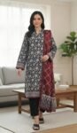 3 Piece Unstitched Printed Khaddar Suit