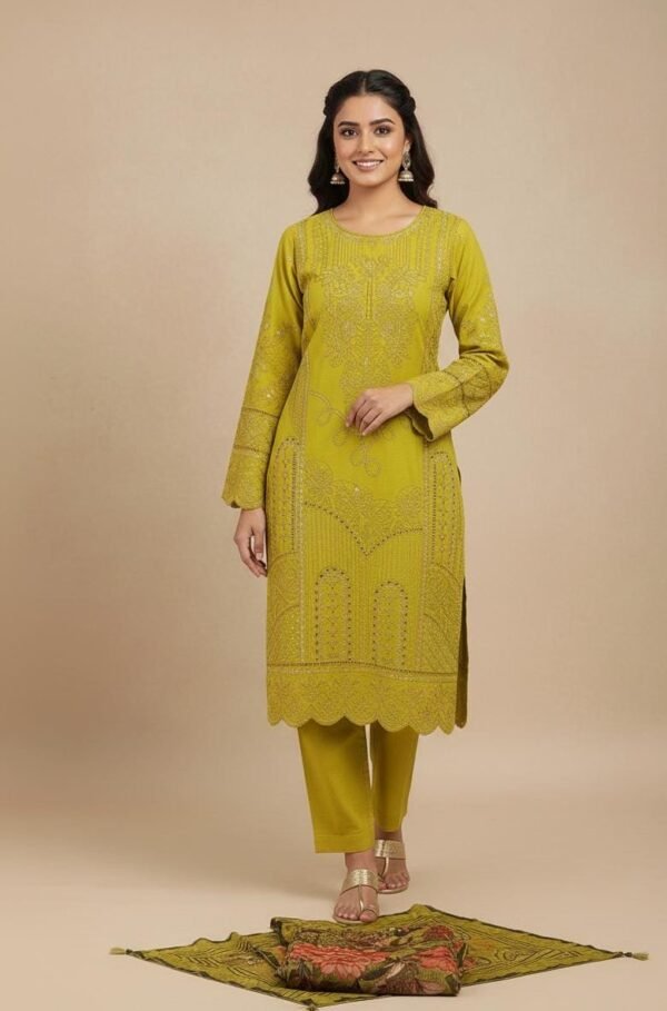 Khaddar Stitched 3-Piece Suit