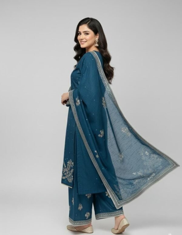 Khaddar Embroidery Stitched 3-Piece