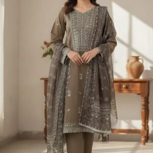 Khaddar Embroidery 3-Piece Stitched Suit