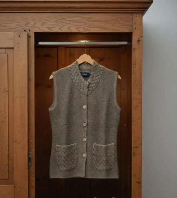 Trending  Ladies' V-Neck Sweater in Heather Brown