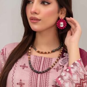 Luxury Lawn Dusty Pink 3 Piece Suit