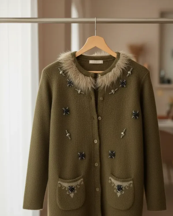 Ladies Jersey Premium with Faux Fur Collar